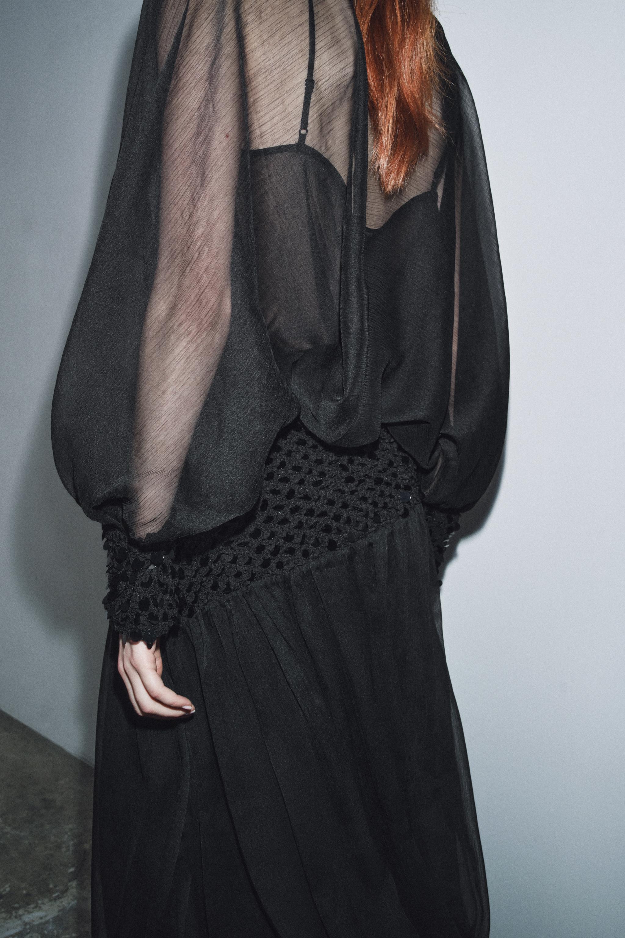 ZW COLLECTION SEMI-SHEER BLOUSE